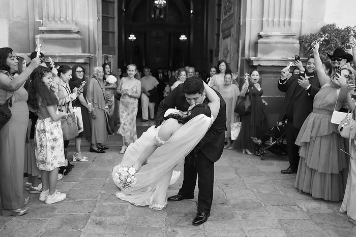 Real Bride Andrea's Ethereal Hacienda Wedding in Mexico in the ALANIS Gown | Eddy K Bride