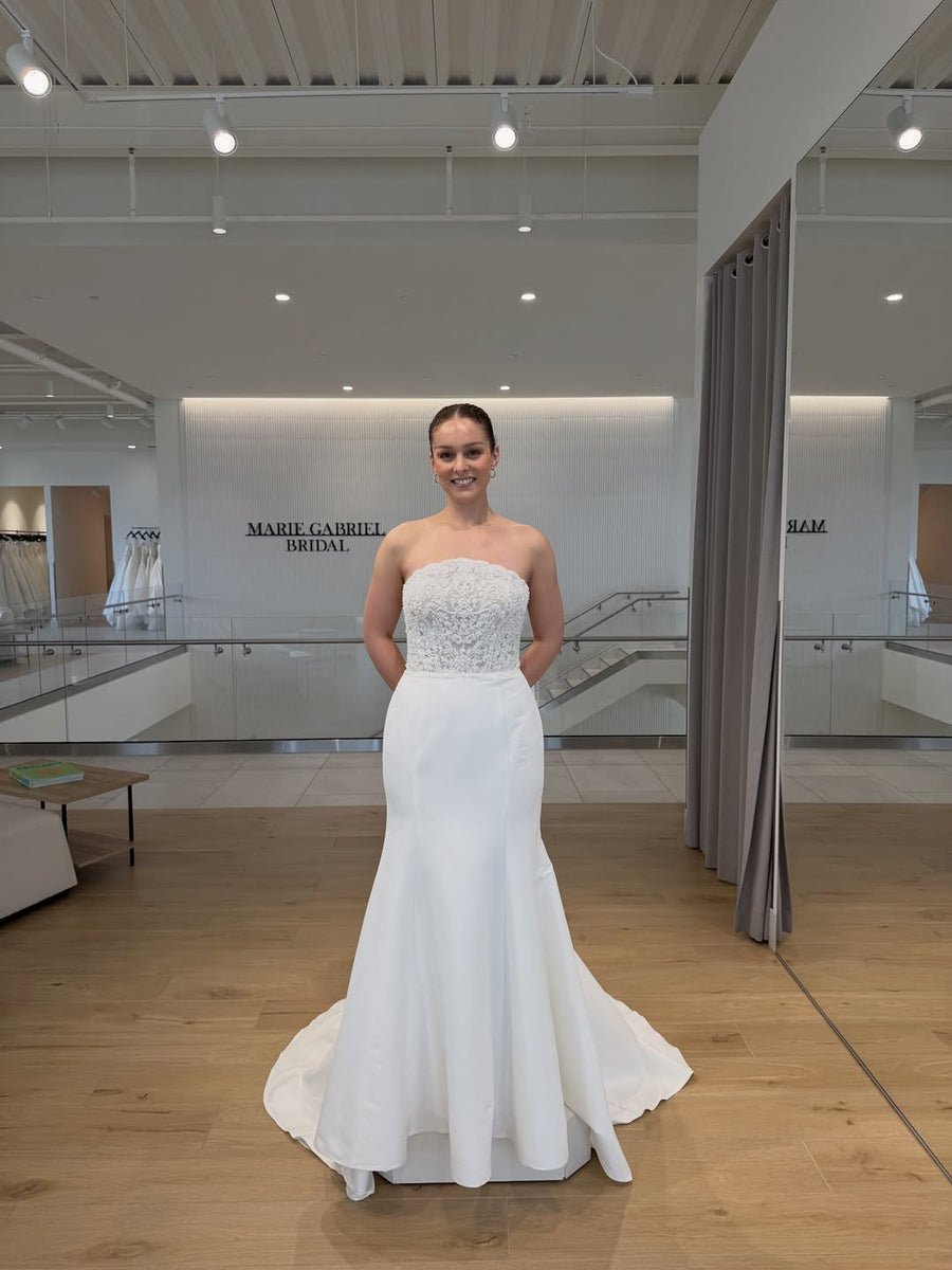 Bernadette at Marie Gabriel Couture Bridal, shared on Instagram