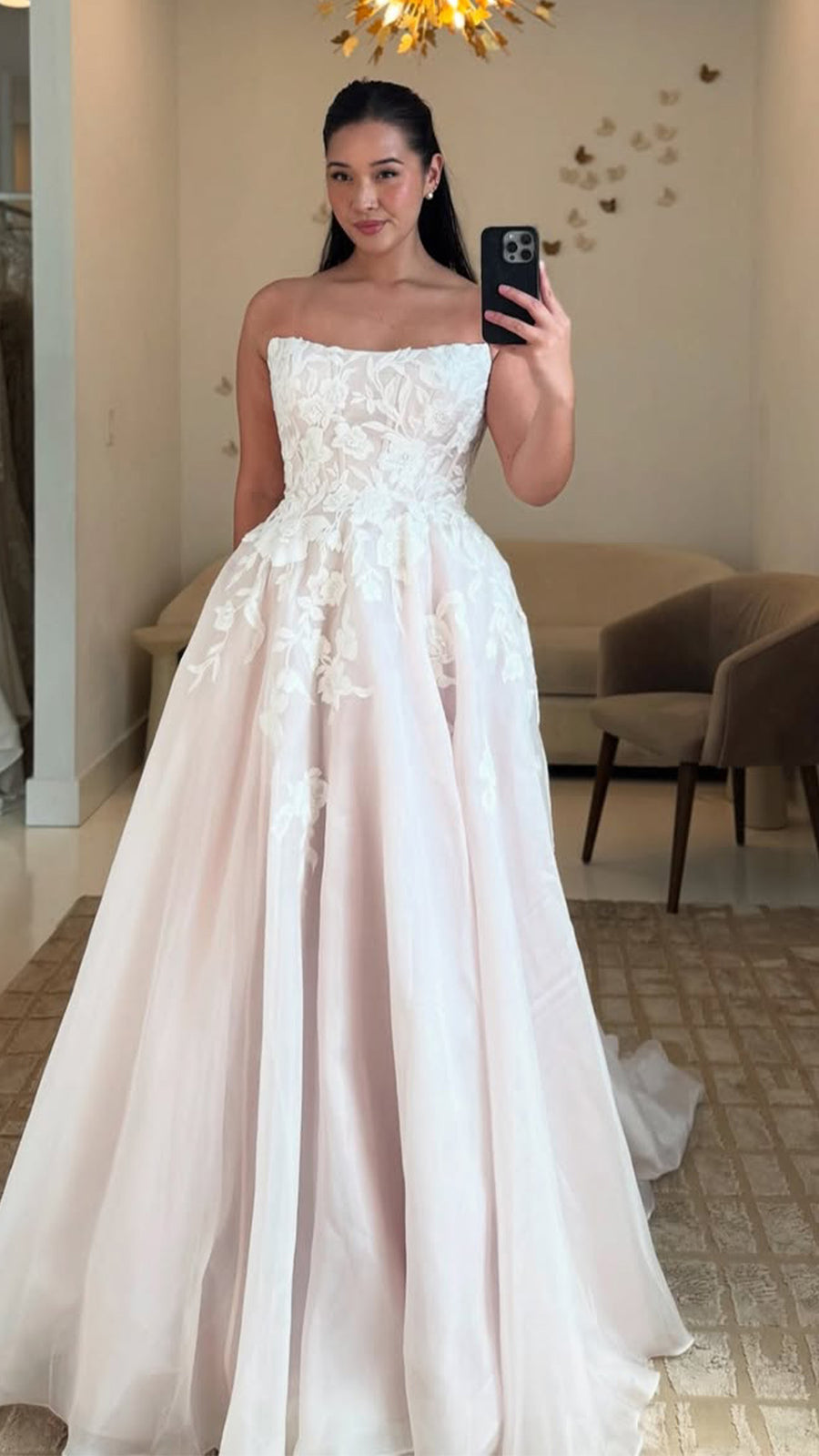 Estefania at One Bridal, shared on Instagram