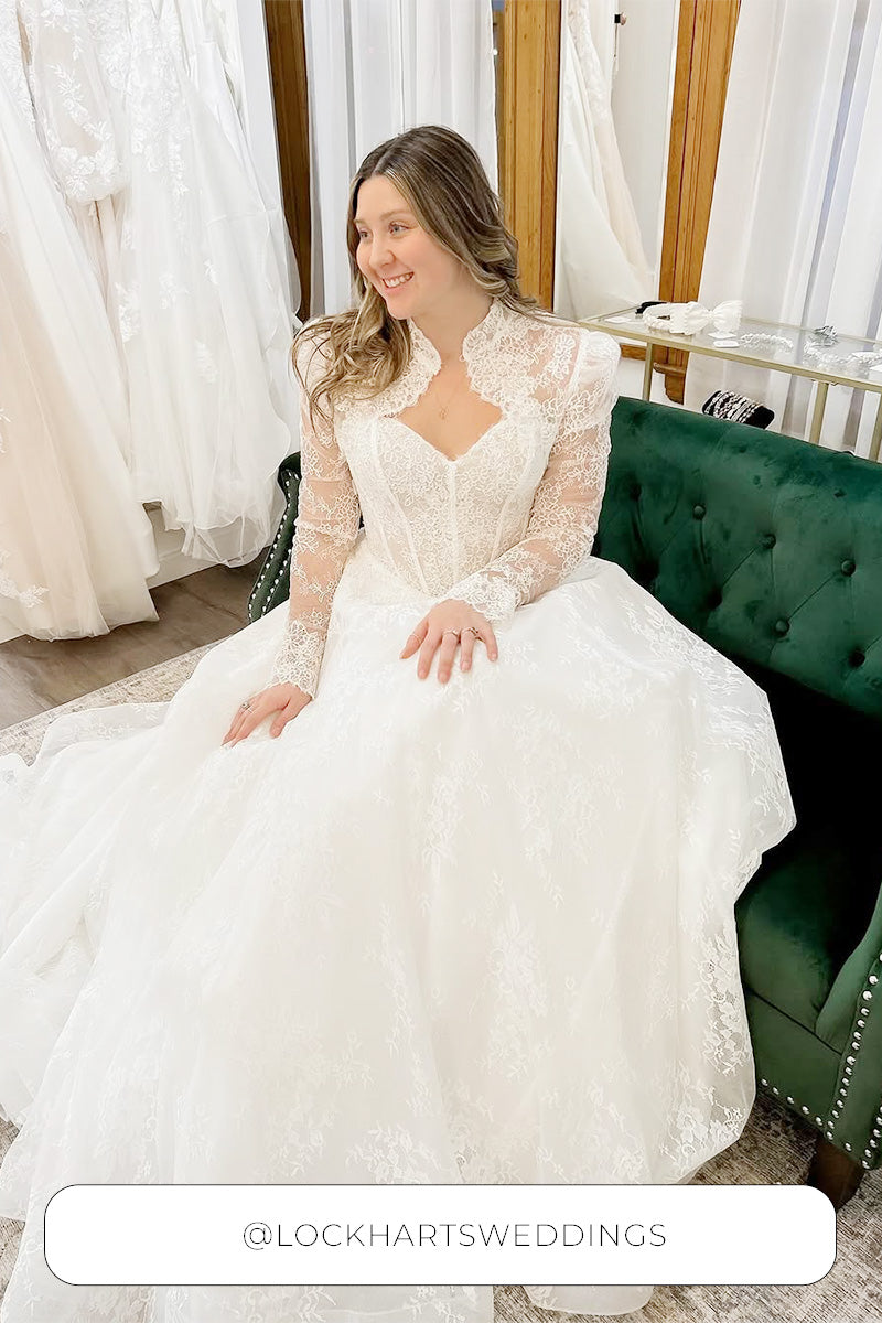 Mabel at Wild Rose Wedding Boutique, shared on Instagram