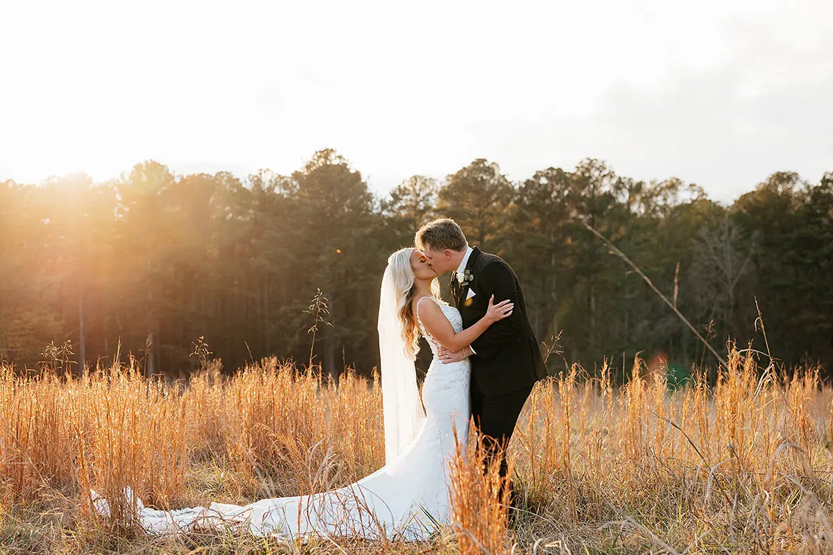 Real Bride Reagan's Elegant Minimal Alabama Wedding in the LEONA Gown | Eddy K Bride