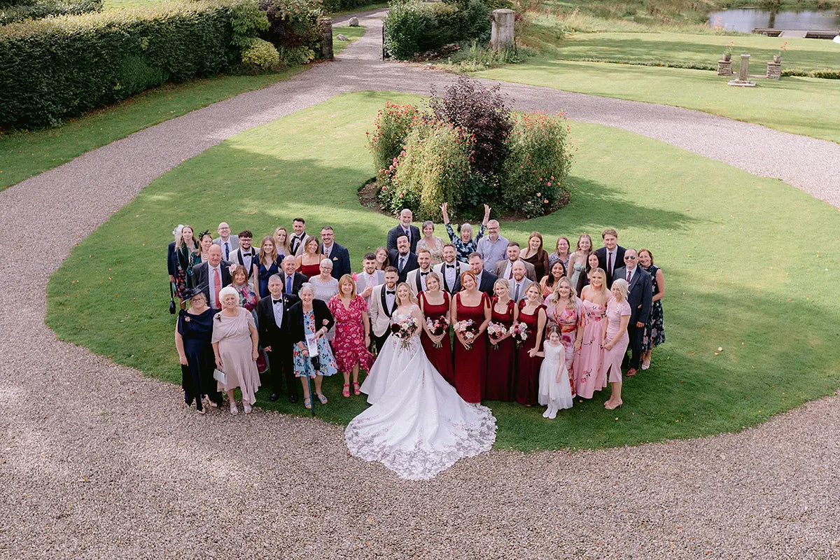 Real Bride Nicola's Romantic Countryside Wedding in BLUME Floral Gown | Eddy K Bride