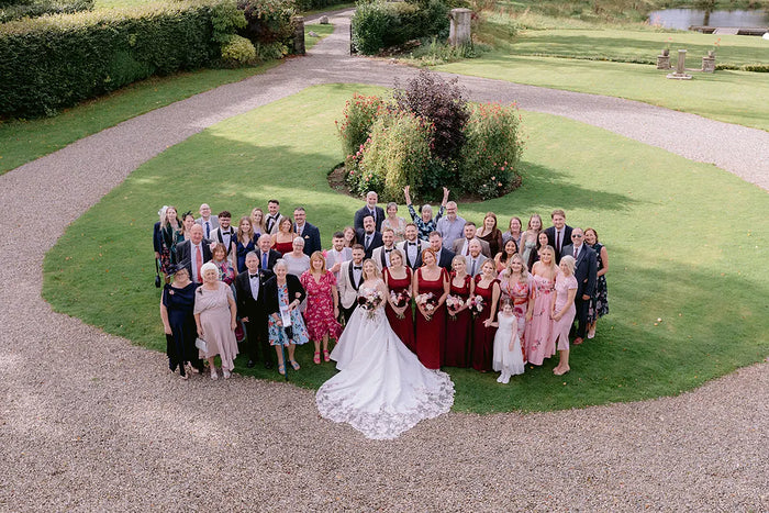Real Bride Nicola's Romantic Countryside Wedding in BLUME Floral Gown | Eddy K Bride