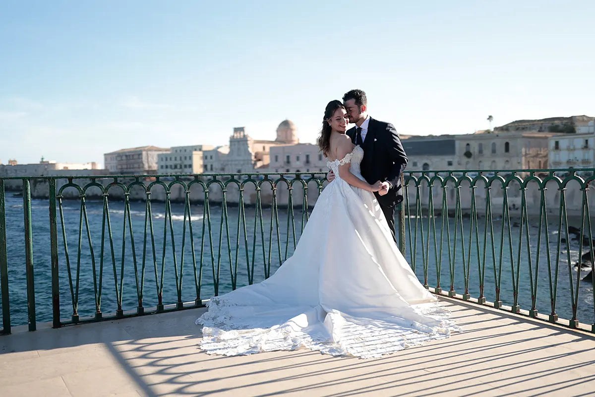 Real Bride Jenny's Sun-Drenched Sicilian Wedding in the NOIRE Gown | Eddy K Bride