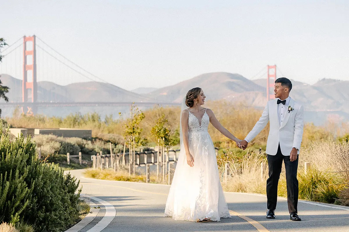 Real Bride Maura's Classic California Wedding in the SYLVIE Gown | Eddy K Bride