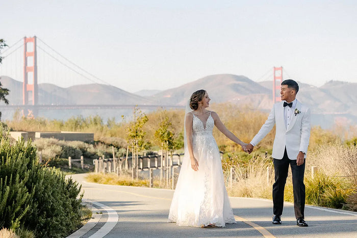 Real Bride Maura's Classic California Wedding in the SYLVIE Gown | Eddy K Bride