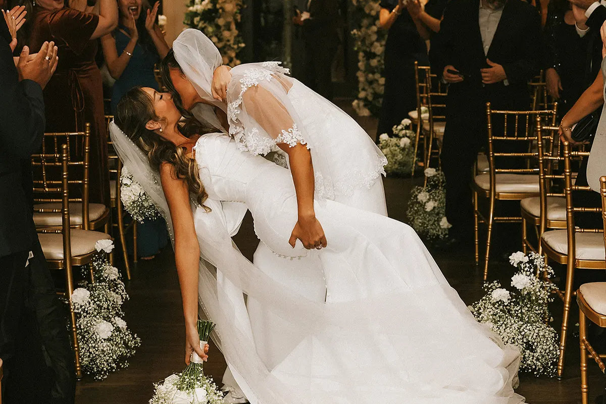 Real Bride Juliana's Timeless Classic Autumn Wedding in the NELLY Gown | Eddy K Bride
