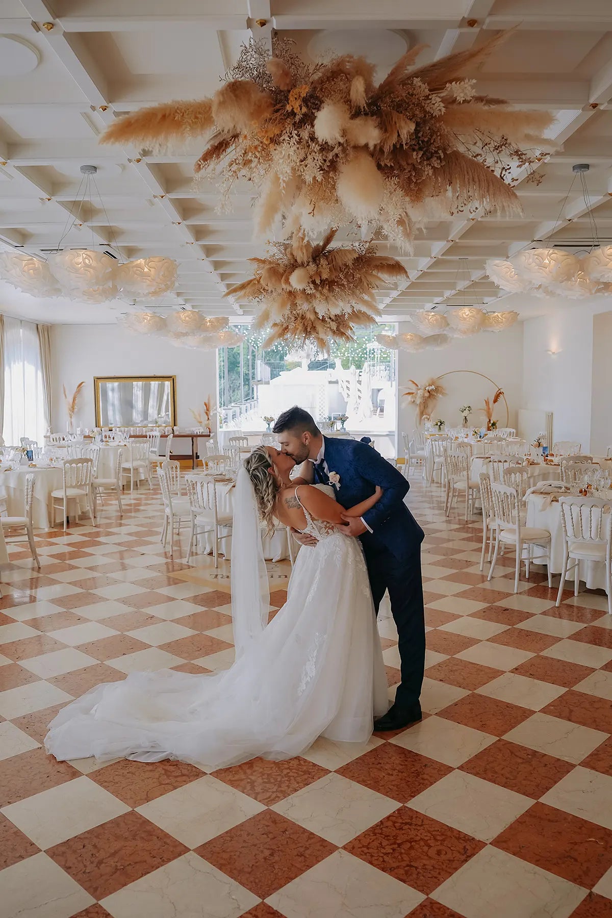 Real Bride Eleonora's Italian Garden Wedding in the MACKENZIE Lace Tulle Gown | Eddy K Bride