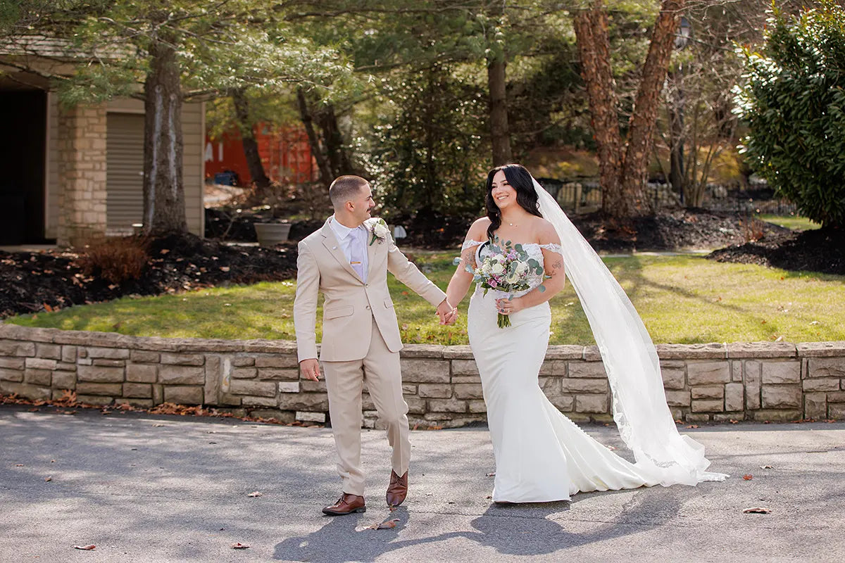Real Bride Grace's Lilac New Jersey Wedding in the SIERRA Gown | Eddy K Bride | Eddy K Bride