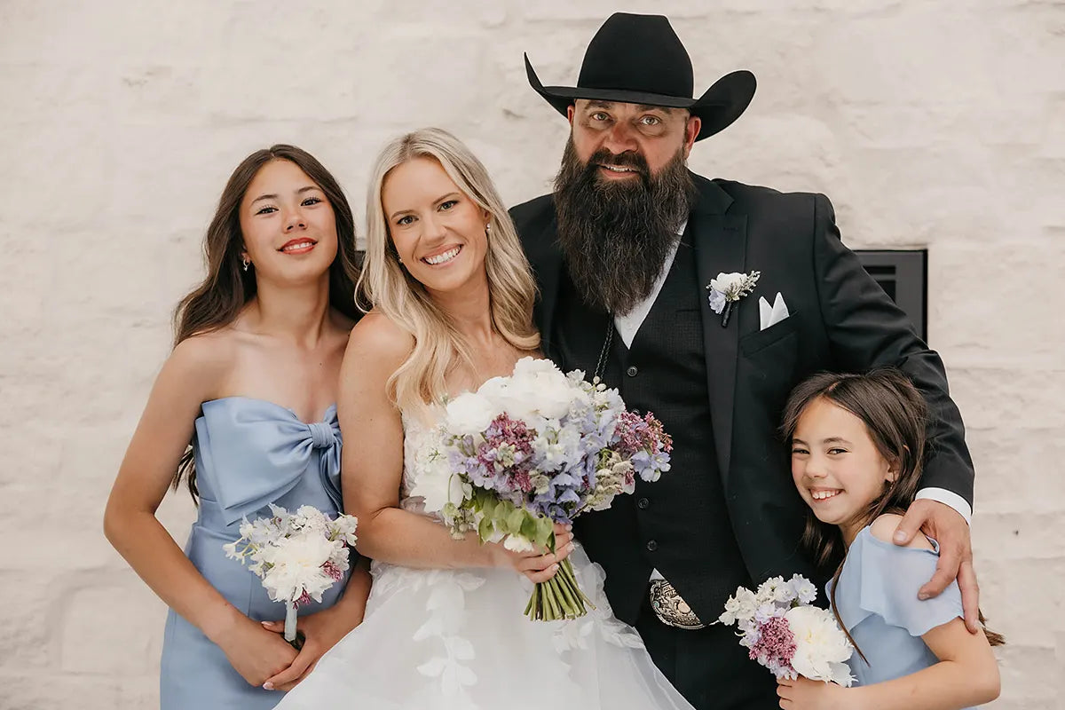 Real Bride Ashley in the Eddy K ORGANA gown