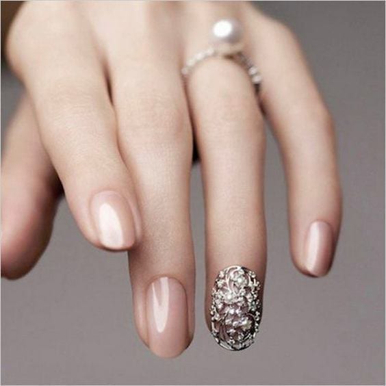 65 Easy gorgeous wedding nails ideas for 2017
