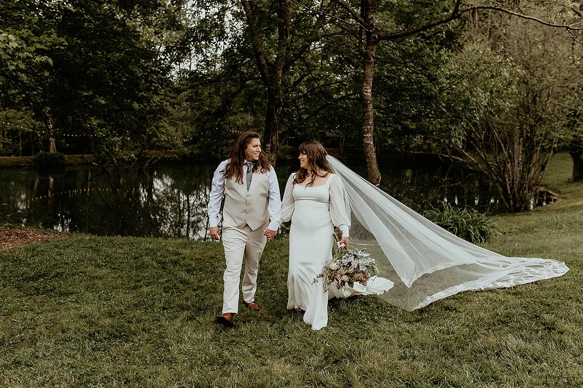 Real Bride Casey's North Carolina Wedding in the GRETCHEN Gown | Eddy K Bride