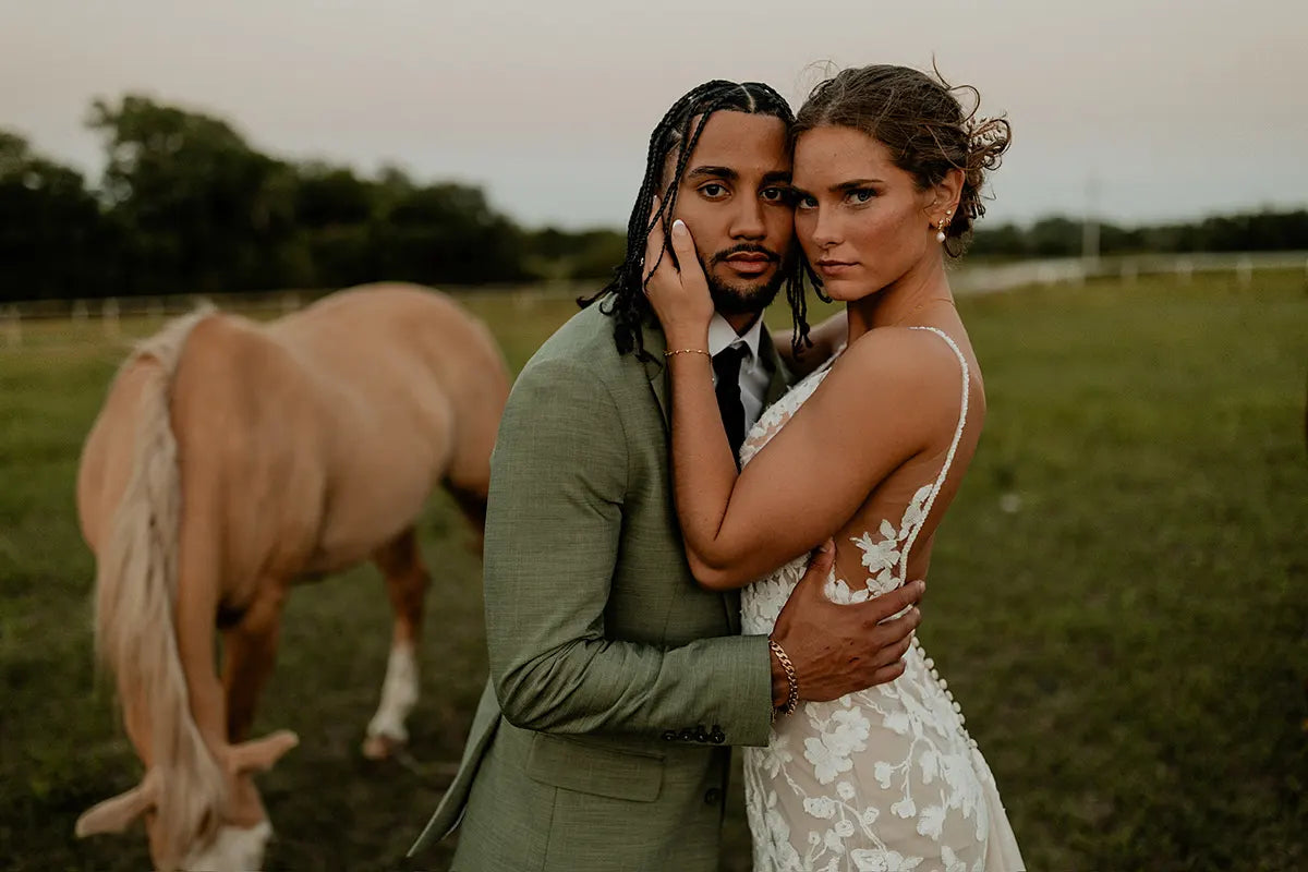 Real Bride Jordan's Nebraska Wedding in the SELENA Gown | Eddy K Bride