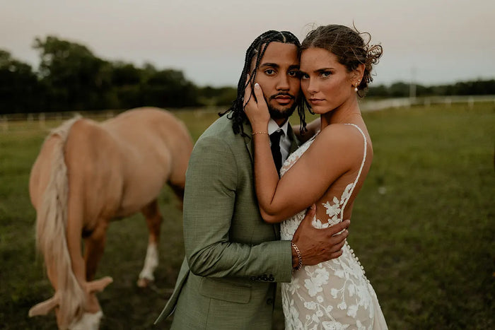 Real Bride Jordan's Nebraska Wedding in the SELENA Gown | Eddy K Bride