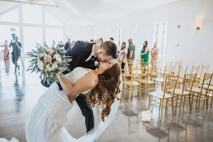 Real Bride Kelsey's Romantic Newfoundland Wedding in the PORTIA Gown | Eddy K Bride