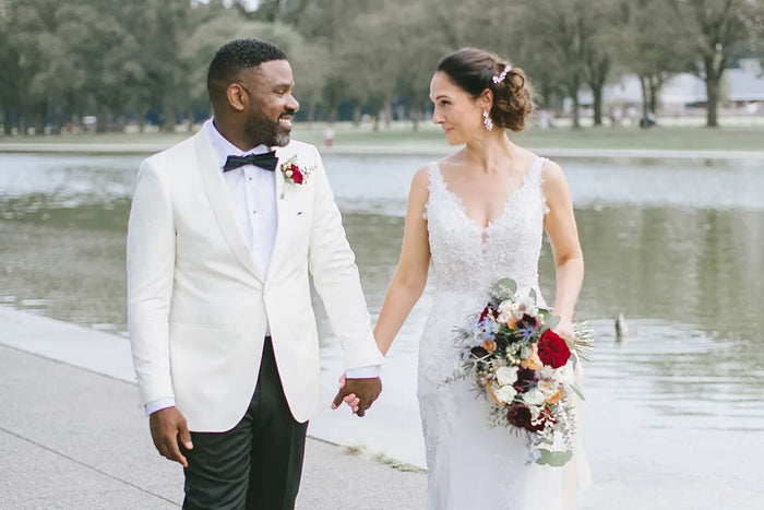 Real Bride Carrie's Washington DC Wedding in the SKYLAR Gown | Eddy K Bride