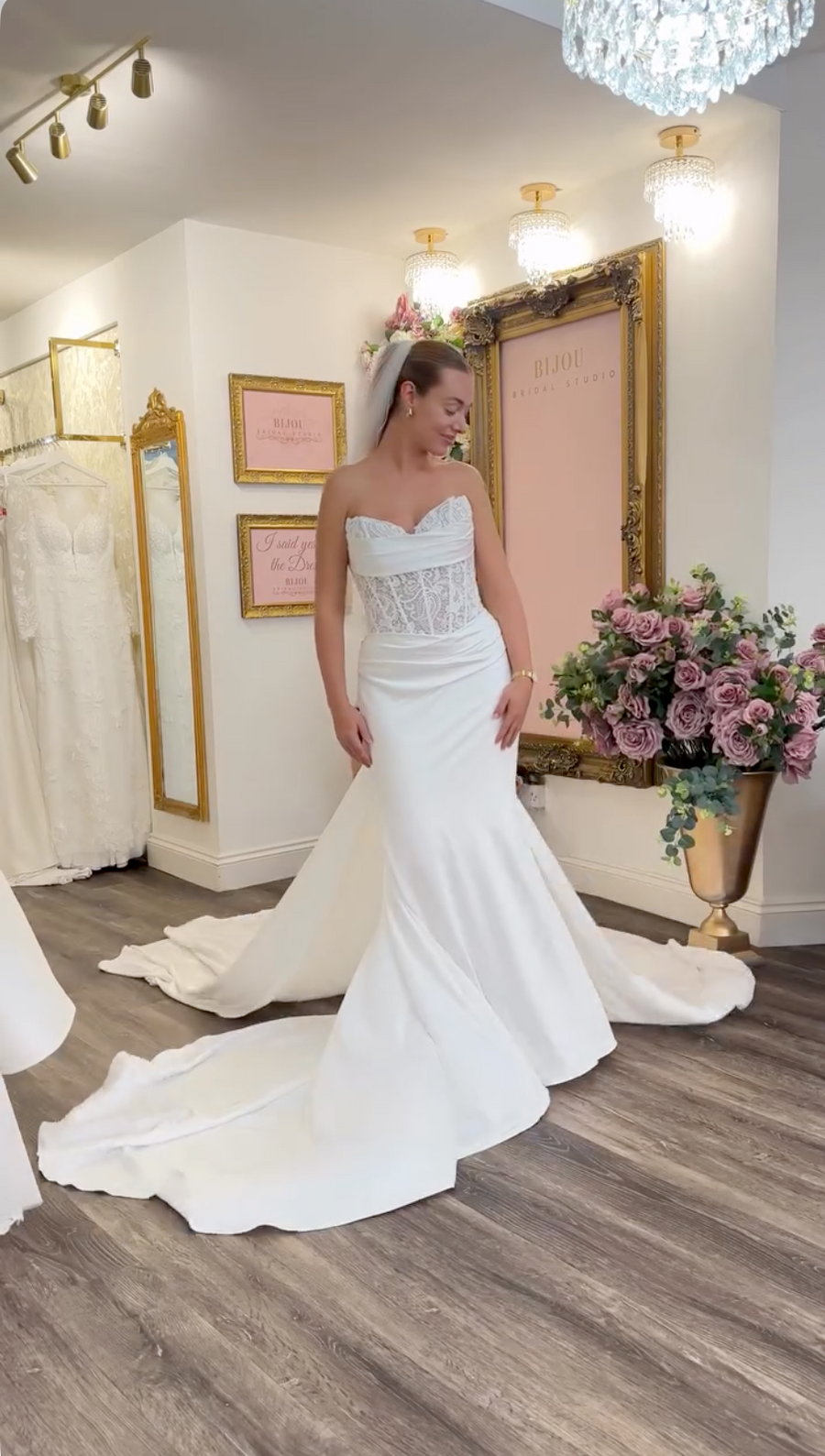 Agatha at Bijou Bridal Studio, shared on Instagram