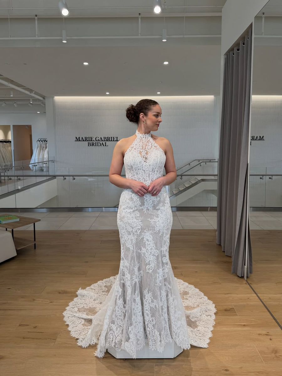 Pascale at Marie Gabriel Couture Bridal, shared on Instagram