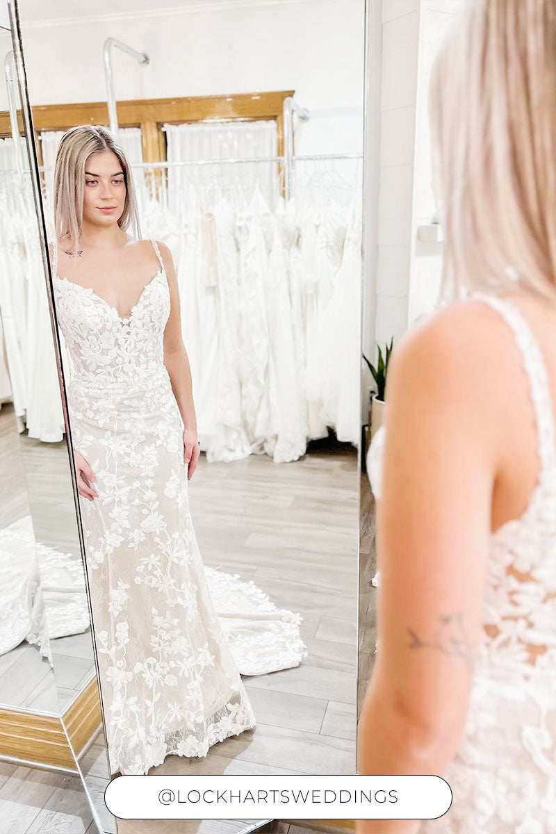 Amaia at Wild Rose Wedding Boutique, shared on Instagram