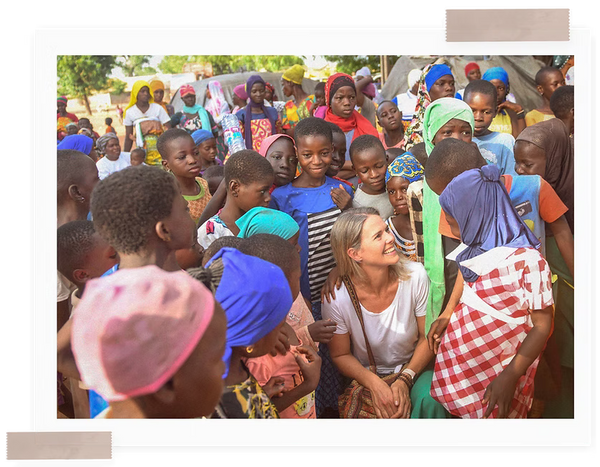 With the girls of Plan International in Ghana