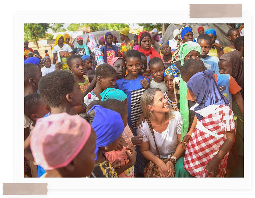 With the girls of Plan International in Ghana